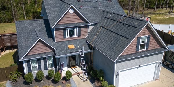Residential shingle roof installation